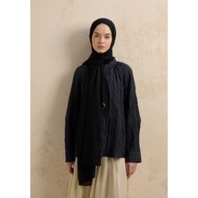 Fresh Scarfs Modal Damalı Şal Siyah