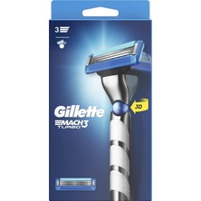 Mach3 Turbo 3D Erkek Tıraş Makinesi + 2 Bıçak, 1 Adet
