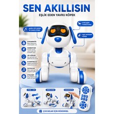 Toyaş Mavi Uzaktan Kumandalı Akıllı Robot Köpek | Dokunmatik, LED Gözlü, Şarkı Söyler ve Dans Eder