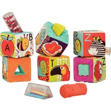 Toys Alfabe Blok Seti, 6 Ay - 3 Yaş, 6 Yumuşak Küp, 5 Çıngırak Parça