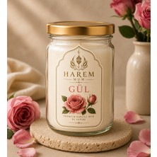 Harem Mum Gül Kokulu El Yapımı Cam Kavanoz Mum 150 G