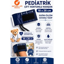 Universal Çocuk Çift Hortumlu Tansiyon Aleti Manşonu Pedriatrik Kan Basıncı Manşonu (18X26CM)