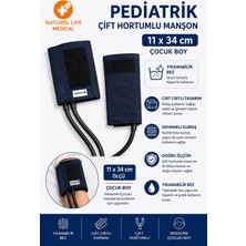 Eom Universal Çocuk Çift Hortumlu Tansiyon Aleti Manşonu Pedriatrik Kan Basıncı Manşonu (11X34CM)