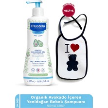 Mustela Organik Avokado Içeren Yenidoğan Bebek Göz Yakmayan Şampuanı Saç, Vücut 500 ml + Önlük Hediyeli