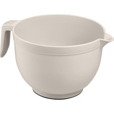 Mikser Kase, Çırpma Kabı, Kulplu Mikser Karıştırma Kabı 3 Litre Krem Mikser Kabı