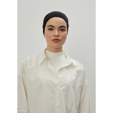 Fresh Scarfs Geniş Hacimli Bağlamalı Bone Siyah