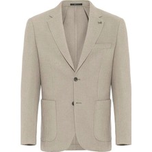 Süvari Haki Slim Mono Yaka Torba Cep 6 Drop Klasik Ceket