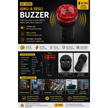 Yfs Tech AC 220V - LED IŞIKLI BUZZER
