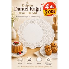Dolphin Beyaz Dantel Kağıt Sunum Altlığı 30 cm 100 Adet Şık ve Zarif Sunumlar İçin