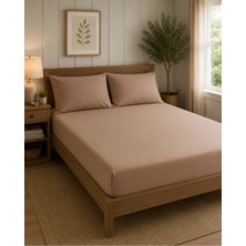 Pamuva Çift Kişilik Lastikli Çarşaf Takımı 2 Adet Yastık Kılıflı 50X70 | 180X200+30 | %100 Pamuk