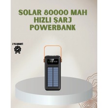 Mercora Tech Powerbank Solar Fenerli Çoklu Kablolu Taşınabilir Şarj Aleti