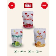 Evereat Çilek-Elma-Kavun Freeze Dry Meyve Cipsi 3'lü Paket Gurme Atıştırmalık