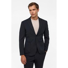 Süvari Siyah Slim Düz 6 Drop Takım Elbise