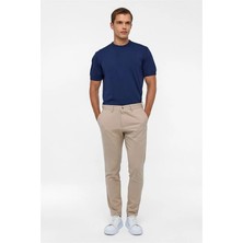 Süvari Bej Slim Klasik Pantolon