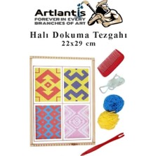 Halı Dokuma Tezgahı 1 Paket Hobi Okul Elişi Çocuk Halı Dokuma Tezgah Seti 22X29 cm