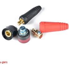 DKJ10-25 200A Konnektör Çift 10-25MM2 Kablo Yüksek Akım Kilitli Panel Tip Konnektör Kaynak Maki