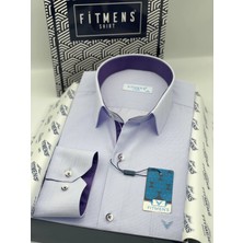 Fitmens Klasik Uzun Kol Filafil Pitikareli Swift Hediye Kutulu Erkek Gömlek FS-001263 - Açık Lila