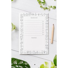 Magnetli Buzdolabı Üzeri 60 Sayfa 105X148 mm Alışveriş Listesi Not Defteri To Do List Kentsoylu