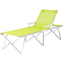 Katlanabilir Şezlong / 5 Kademe Ayarlı, Uv Korumalı Kumaş, Hafif ve Taşınabilir, 120 kg Taşı