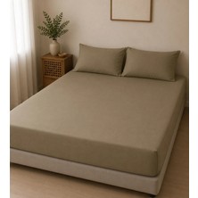 Pamuva Çift Kişilik Lastikli Çarşaf Takımı 2 Adet Yastık Kılıflı 50X70 | 180X200+30 | %100 Pamuk