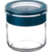 Cam Kavanoz, Cam Saklama Kabı, Sızdırmaz Kaplar (Lacivert, 300 Ml)