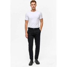 Süvari Siyah Slim Casual Pantolon