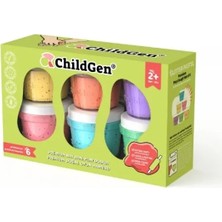 ChildGen Doğal Oyun Hamuru - 6lı Glitter Set 6X125 gr