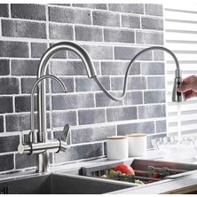 FAWER Faucet & Shower FLEKO KROM ARITMALI SPİRALLİ MUTFAK BATARYASI