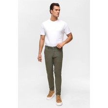Süvari Koyu Haki Slim Casual Pantolon