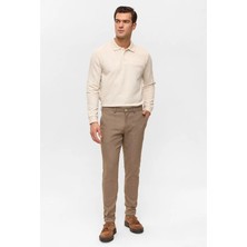 Süvari Bej Slim Casual Pantolon