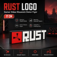 Memania Co Rust Logo Gamer Odası Masaüstü Dekor Figür Hediyelik Playstation Xbox Koleksiyon 17 cm