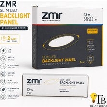 Zmr 12W Slim LED Backlight Panel Sıva Altı Gün Işığı 3000K 960 Lm Alüminyum Kasa 2’li Paket