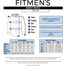 Fitmens Slim Fit Uzun Kol Premium Çizgili Yaka Düğmeli Hediye Kutulu Erkek Gömlek FS-004440 - Siyah