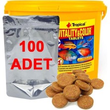 Tropical Vitality Color Tablets B 46 gr 100 Adet  Balık Yemi Yüksel Protein Renk Arttırıcı