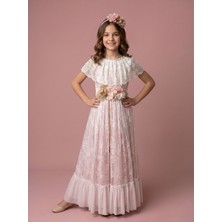 Ciliegia Dolls Kız Çocuk Pembe Dantelli Abiye Elbise