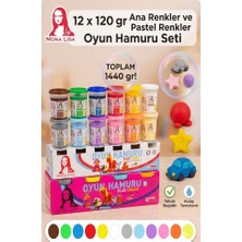 Artlantis Oyun Hamuru 12 Renk 1 Paket Monalisa 12 Li Ana ve Pastel Oyun Hamuru Kurumaya Karşı Dirençli Okul Öncesi Kreş Yumuşak