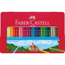 Faber-Castell Boya Kalemi 36'lı , Metal Kutu,yumuşak Mineli,parlak Canlı Renkler