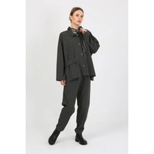Des Concept Kadın Oversize Cepli Düğmeli Ceket