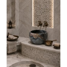 Deca Stone Mermer Hamam Kurnası - Ateş Gri Mermer Hamam Kurnası