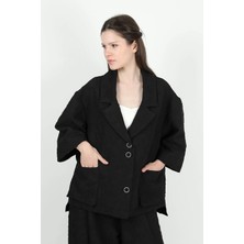 Des Concept Kadın Dokulu Kumaş Oversize Ceket