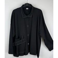 Des Concept Kadın Oversize Cepli Düğmeli Ceket