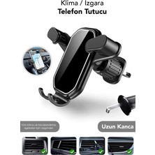 Mimtec Izgara Telefon Tutucu - 360 Dönebilen Kancalı Tüm Telefonlara Uyumlu Araç Içi Telefon Tutucu