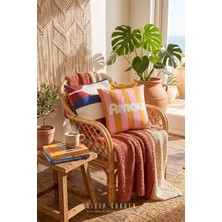 Sleep Garden Amour Çizgili Tasarım Dekoratif Kırlent Kılıfı | Modern Ev Dekoru 43X43 2'li Set