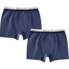 Cigit Ikili Boxer 2-9 Yaş Indigo Mavi