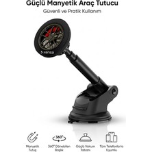 Kensa Vantuzlu Teleskopik Kollu Mıknatıslı 360° Ayarlanabilir Araç Içi Telefon Tutucu