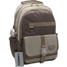 LaddyCo Çok Bölmeli Modern Okul Sırt Çantası Unisex Okul Çantası 26012