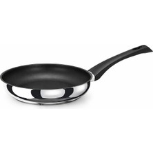 Lumenflon Domos 3ply Indüksiyon 20CM Tava – 3 Katmanlı Paslanmaz Çelik, Italyan Kalitesi