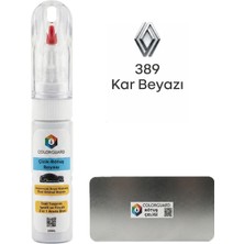 COLORGUARD Renault 389 Kar Beyazı İğneli ve Fırçalı Özel Tasarım Şişe Rötuş Boyası ve Profesyonel Rötuş Çeliği Seti