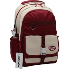 LaddyCo Çok Bölmeli Modern Okul Sırt Çantası Unisex Okul Çantası 26012
