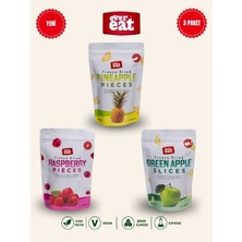 Evereat Ananas-Frambuaz-Elma Freeze Dry Meyve Cipsi 3'lü Paket Gurme Atıştırmalık